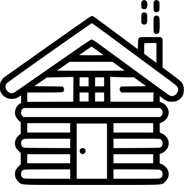 Деревянный дом вектор