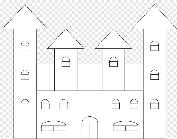 Раскраски домики и замки