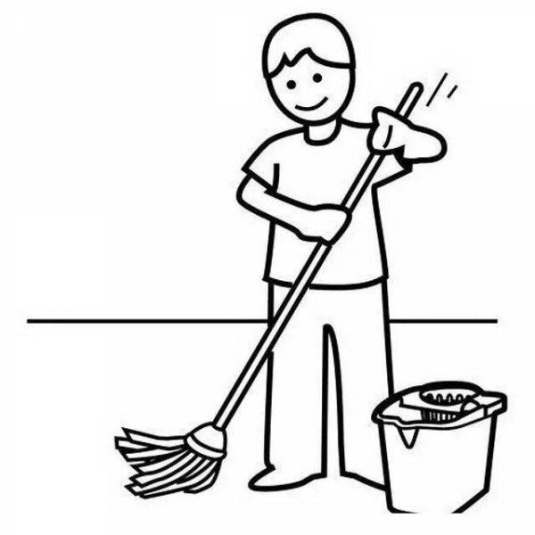 Уборка раскраска