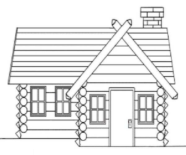 Русская изба рисунок