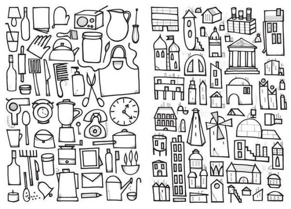 Раскраски много на одном листе