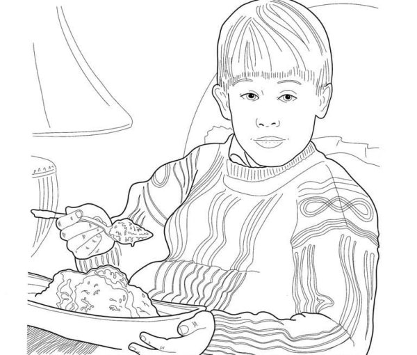 Кевин раскраска