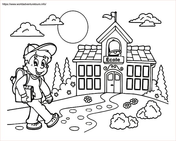 Раскраска школа