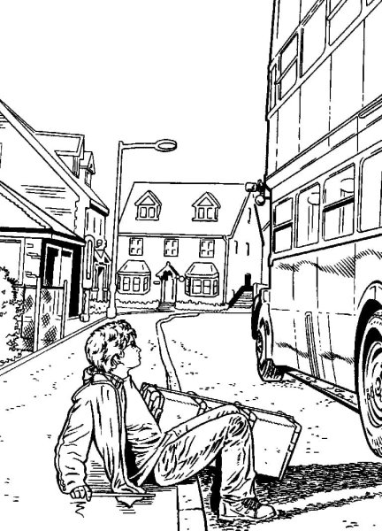 Раскраски Гарри Поттер автобус