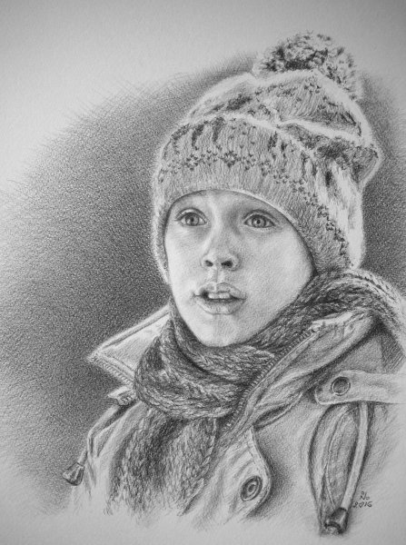 Портрет мальчика карандашом