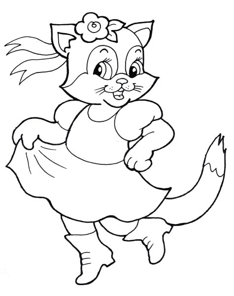 Раскраска Кошкин дом Маршак