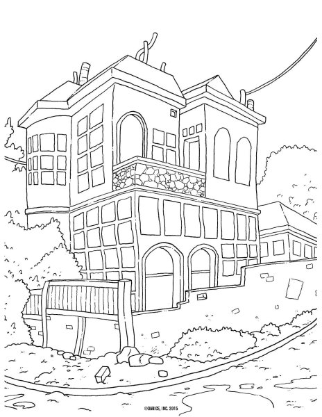 Раскраска большой дом