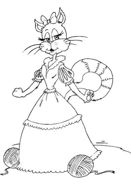 Раскраска. Кошкин дом