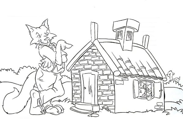 Раскраска. Кошкин дом