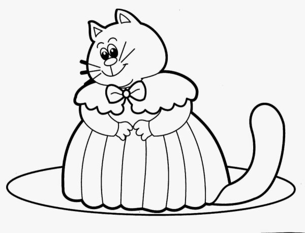 Раскраска Кошкин домик