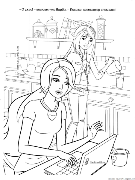Раскраски Барби профессии