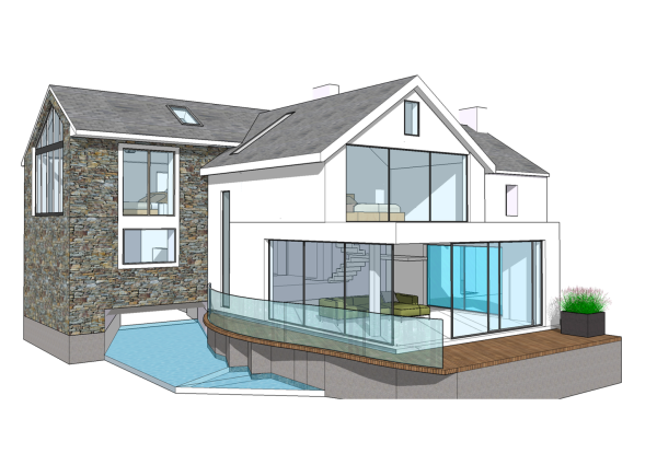 Коттедж карандашом