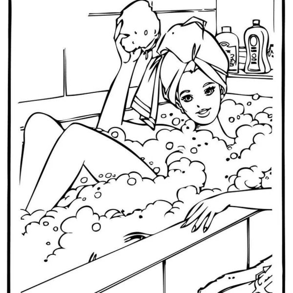 Раскраска дом Барби