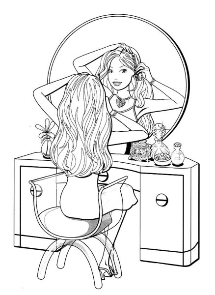 Раскраска парикмахер для детей