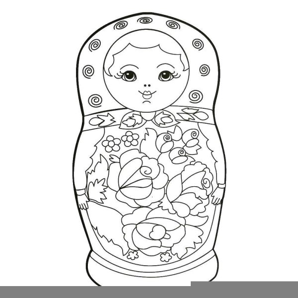 Матрешка Полхов Майдан раскраска