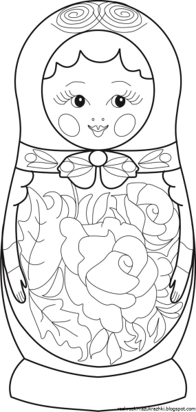Майданская Матрешка раскраска