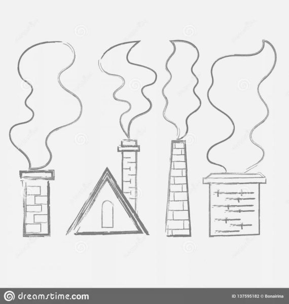 Дымок из трубы рисунок