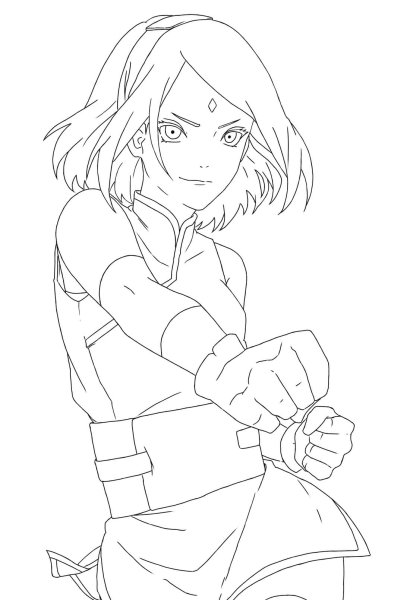 Сакура Харуно раскраска