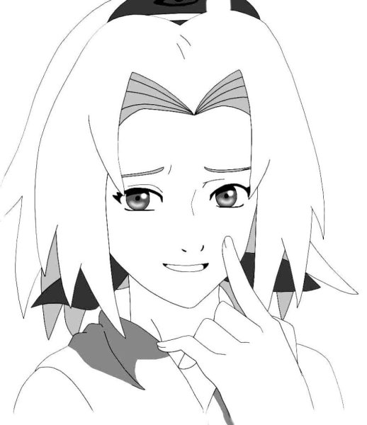 Сакура Харуно раскраска