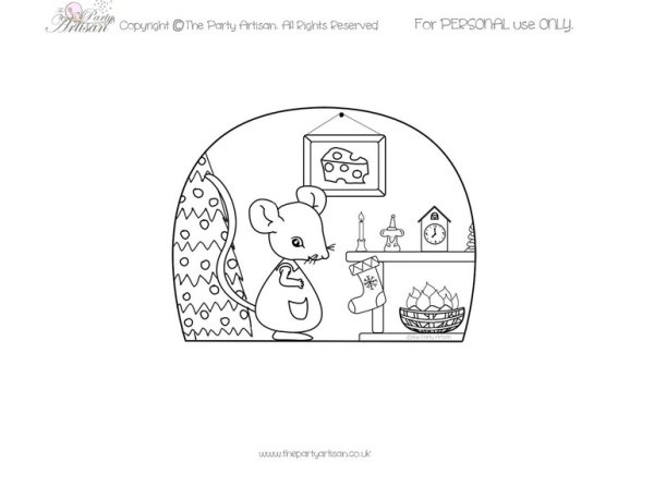 Мышка в норке раскраска