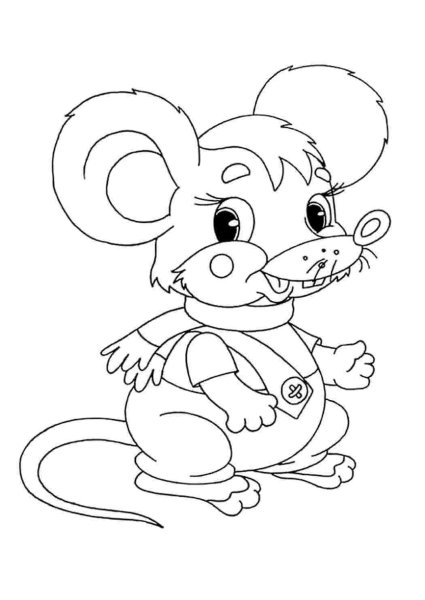Раскраска мышонок