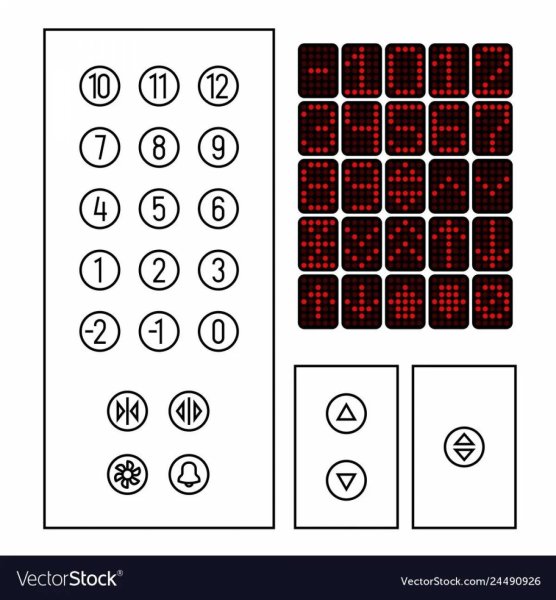 Кнопки лифта для раскрашивания для детей