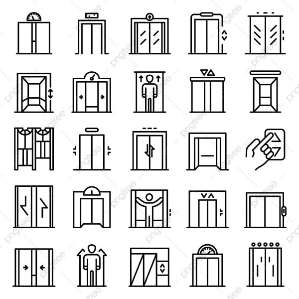 Лифт контур вектор