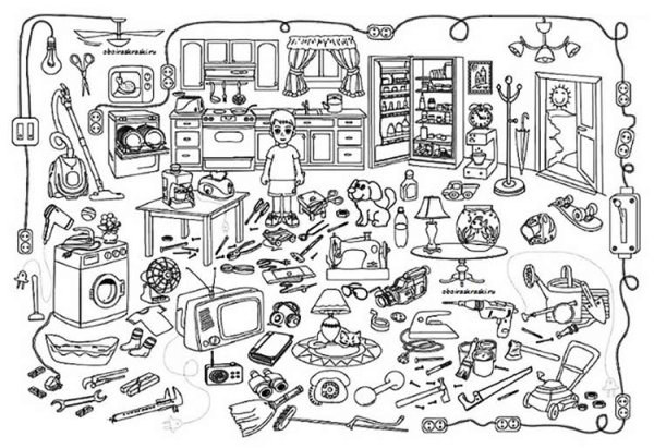 Раскраска Электроприборы