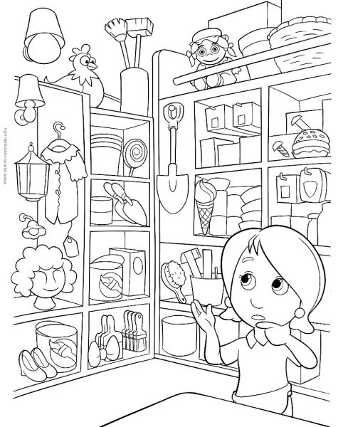Раскраска магазин