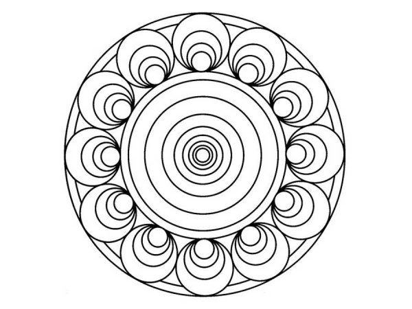 Мандала здоровья для раскрашивания