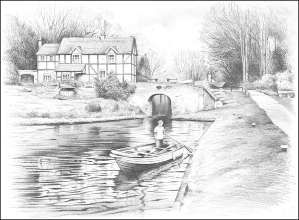 Река карандашом