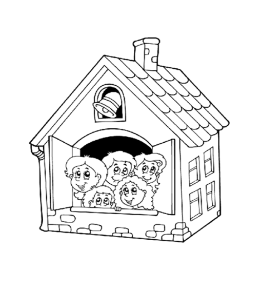 Раскраска игрушки домик