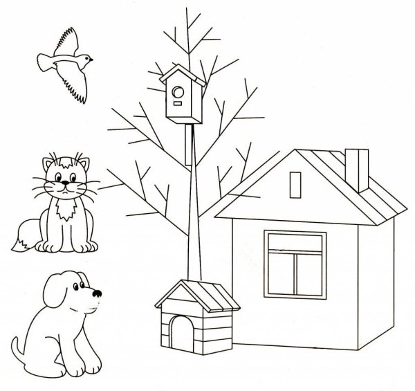 Рисование кто в каком домике живет