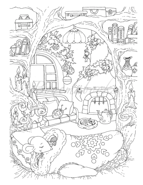 Раскраски антистресс домики