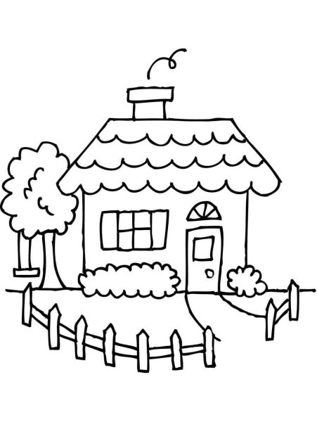 В деревне. Раскраска