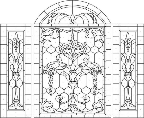 Эскиз витража для окна