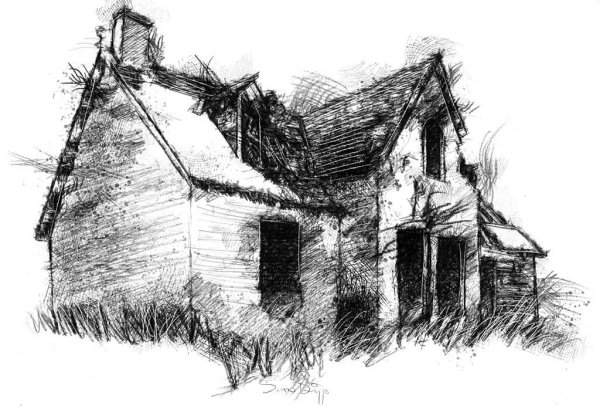 Зарисовки разрушенного здания