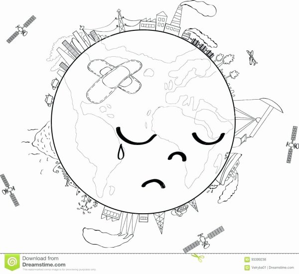 Загрязненная Планета раскраска