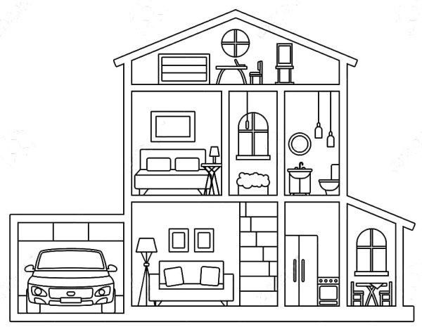 Домик для кукол распечатать
