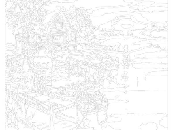 Раскраска по номерам домик