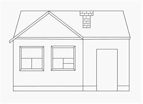 Дом рисунок карандашом для детей