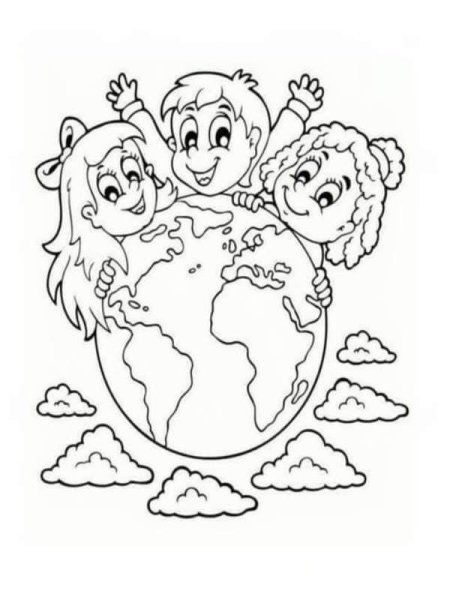 День земли раскраска