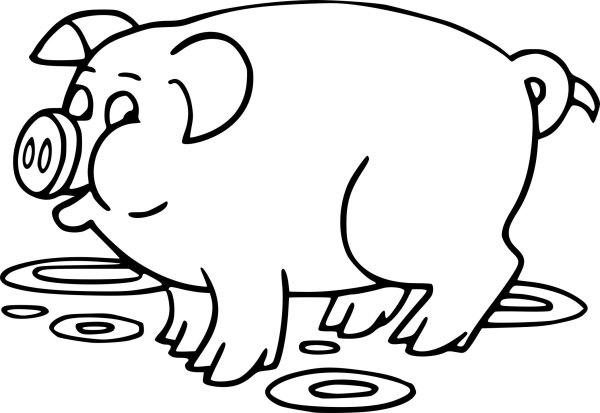 Свинья и поросенок картинки для детей раскраски