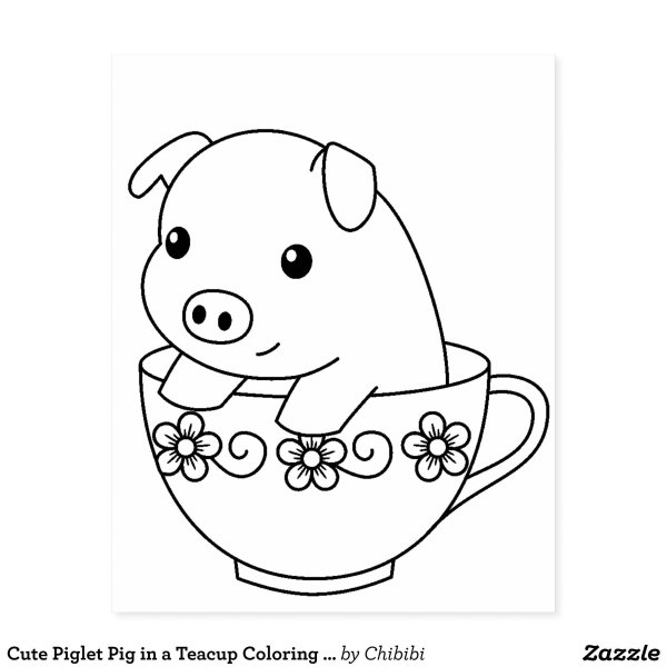 Разукрашки для девочек поросята