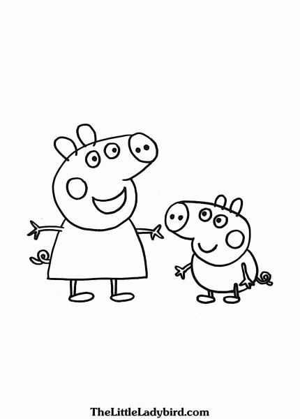 Раскраска Свинка Пеппа Свинка Пеппа