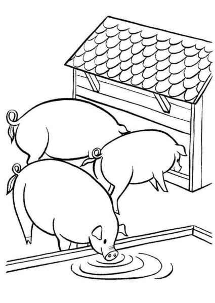Свинарник раскраска