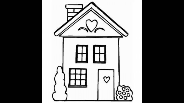 Дом раскраска