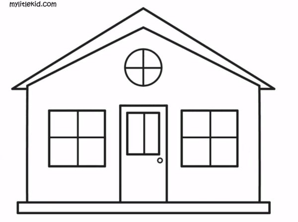 Дом с жителями раскраска