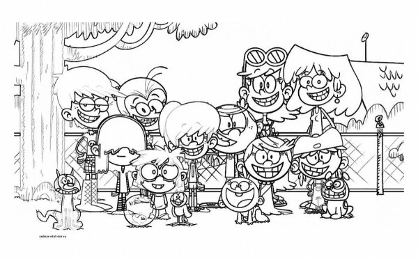 Раскраски Никелодеон мой шумный дом