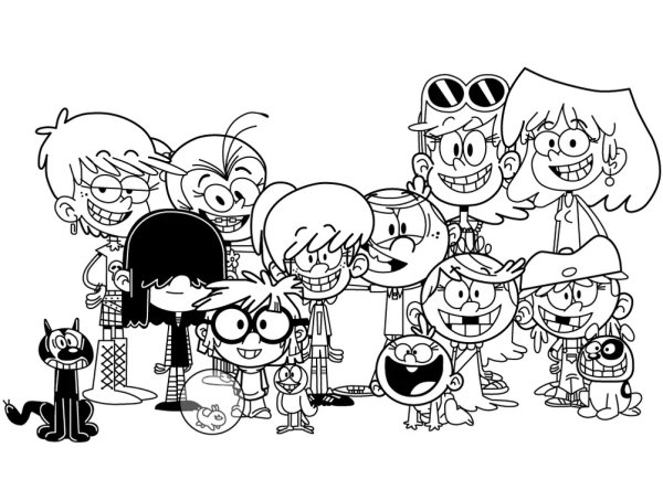 Раскраски Никелодеон мой шумный дом